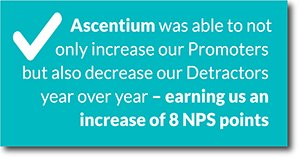 Ascentium Improves NPS by 8 Points