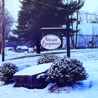 Photo of original Ahearn Equipment sign