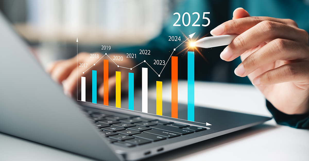 image of 2025 growth on a bar chart