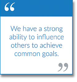 Angela Hillebrand quote: we have a strong ability to influence others to achieve common goals