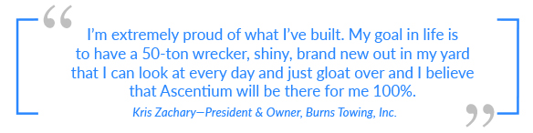 kris zachary says she has big goals and believes that ascentium capital will be there to help her achieve them