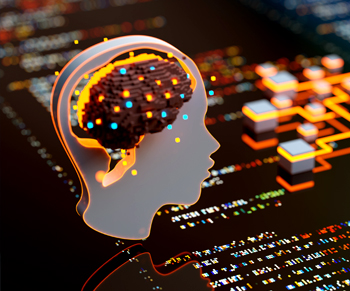 image illustrating a computer-circuit brain