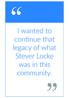 Christopher Piedici quote staying I wanted to continue the legacy of what Stever Locke was in this community